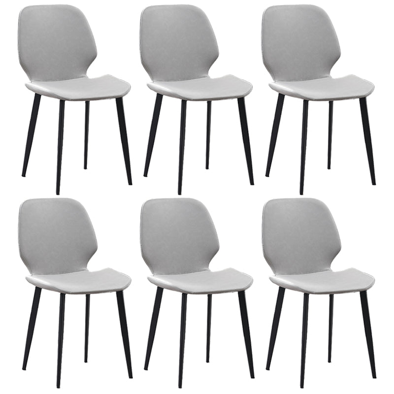 Chaise latérale en cuir de forme de coléoptère de restaurant Wingback finition mate dinant la chaise