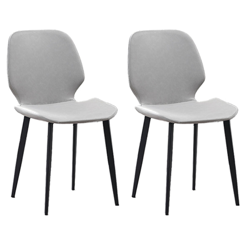 Chaise latérale en cuir de forme de coléoptère de restaurant Wingback finition mate dinant la chaise