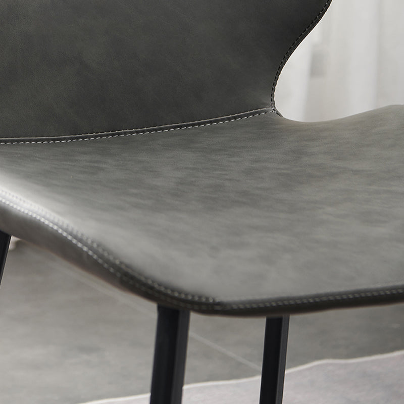 Chaise latérale en cuir de forme de coléoptère de restaurant Wingback finition mate dinant la chaise