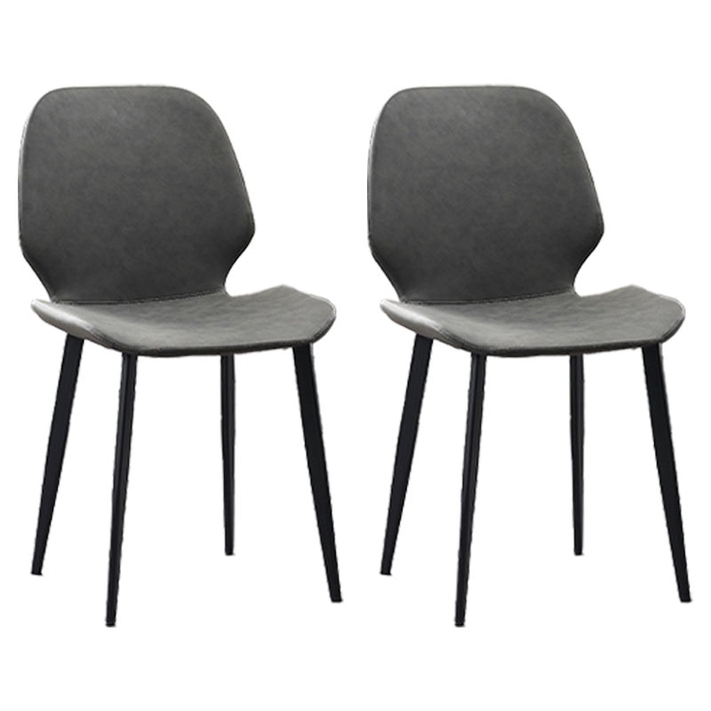 Chaise latérale en cuir de forme de coléoptère de restaurant Wingback finition mate dinant la chaise