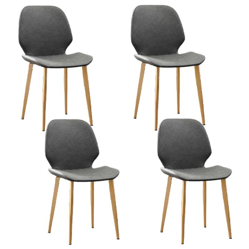 Chaise latérale en cuir de forme de coléoptère de restaurant Wingback finition mate dinant la chaise