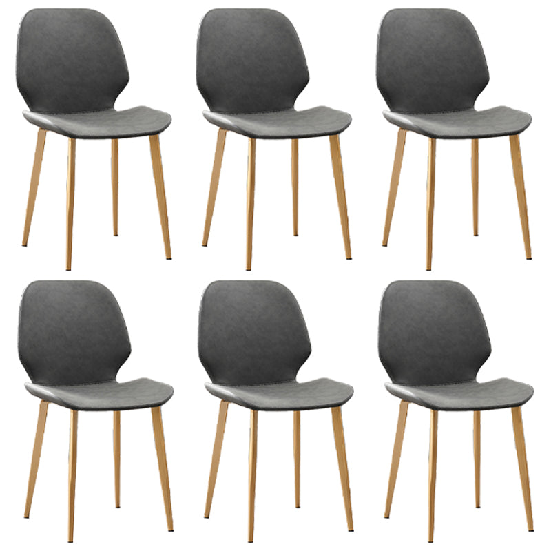 Chaise latérale en cuir de forme de coléoptère de restaurant Wingback finition mate dinant la chaise
