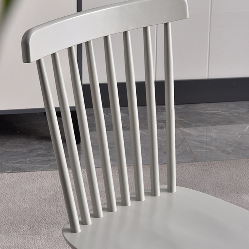 Chaise d'appoint contemporaine en bois d'hévéa Chaise de salle à manger à dossier Windsor en bois (Ensemble de 2)