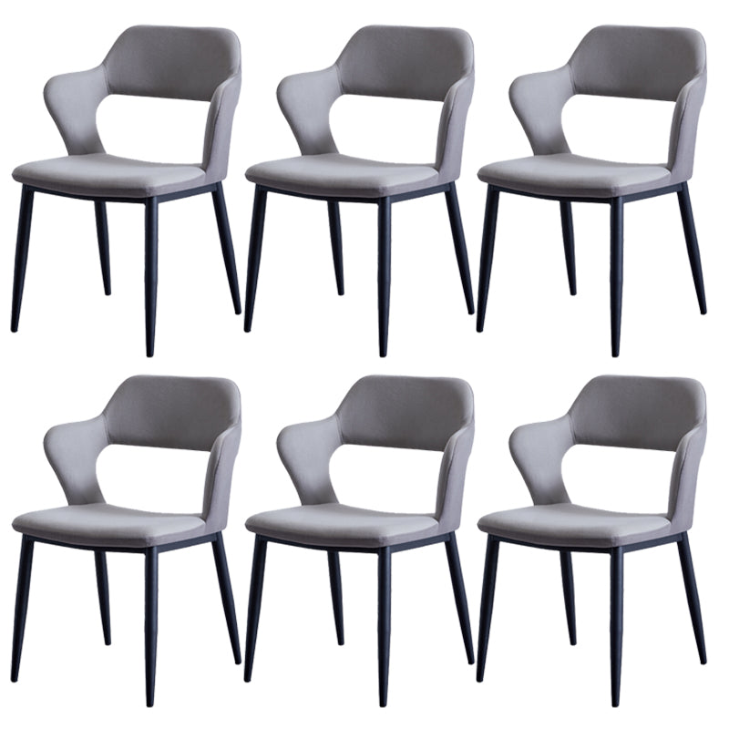 Minimalistische stijl gestoffeerde zijstoelen Open achterstoelen achterstoelen voor thuis