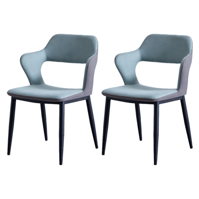 Minimalistische stijl gestoffeerde zijstoelen Open achterstoelen achterstoelen voor thuis