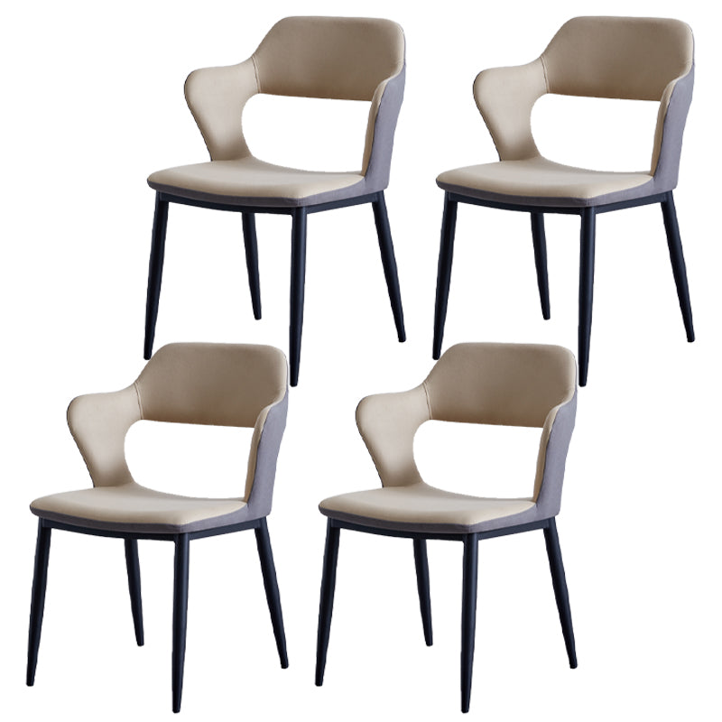 Minimalistische stijl gestoffeerde zijstoelen Open achterstoelen achterstoelen voor thuis