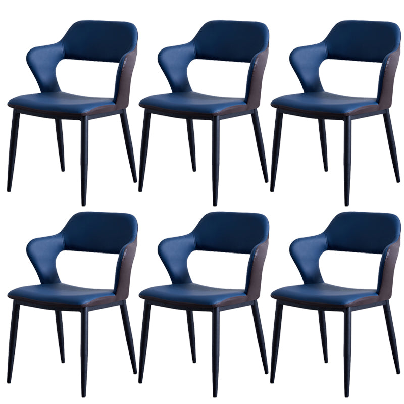 Minimalistische stijl gestoffeerde zijstoelen Open achterstoelen achterstoelen voor thuis