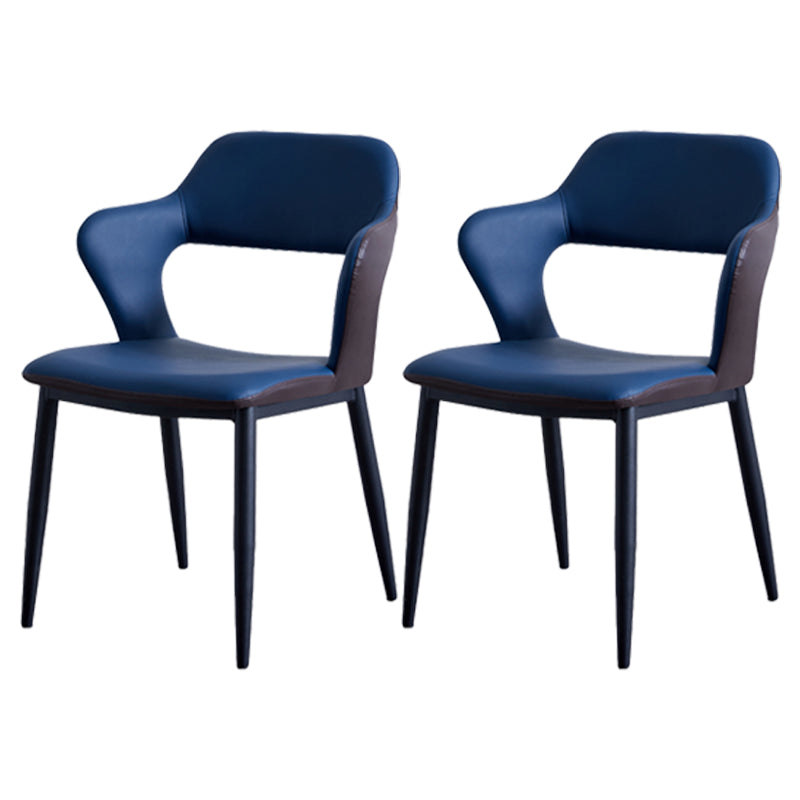 Minimalistische stijl gestoffeerde zijstoelen Open achterstoelen achterstoelen voor thuis