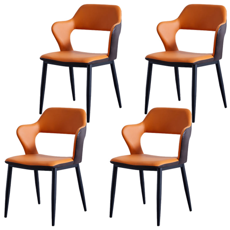 Minimalistische stijl gestoffeerde zijstoelen Open achterstoelen achterstoelen voor thuis
