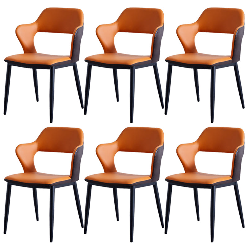 Minimalistische stijl gestoffeerde zijstoelen Open achterstoelen achterstoelen voor thuis