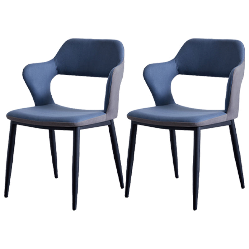 Minimalistische stijl gestoffeerde zijstoelen Open achterstoelen achterstoelen voor thuis