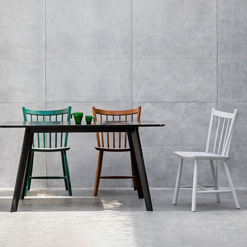 Esszimmerstuhl aus Holz im minimalistischen Stil, Windsor-Rückseiten-Einzelstuhl für den Heimgebrauch