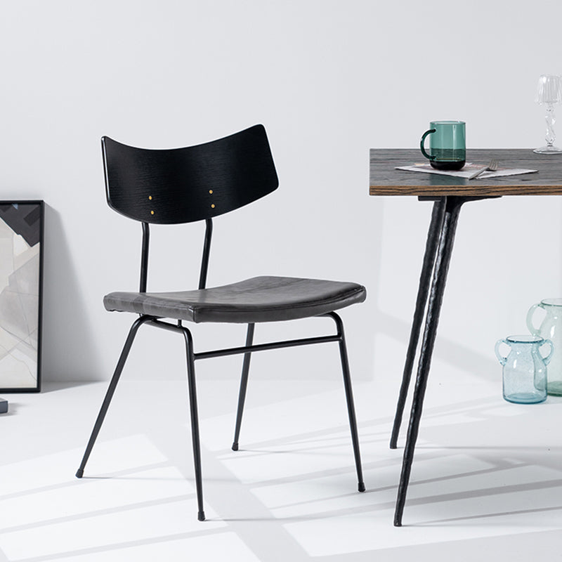 Chaises d'appoint rembourrées style contemporain Chaises d'appoint à dossier ouvert (Ensemble de 2)