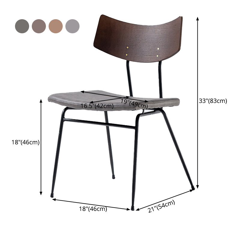 Chaises d'appoint rembourrées style contemporain Chaises d'appoint à dossier ouvert (Ensemble de 2)