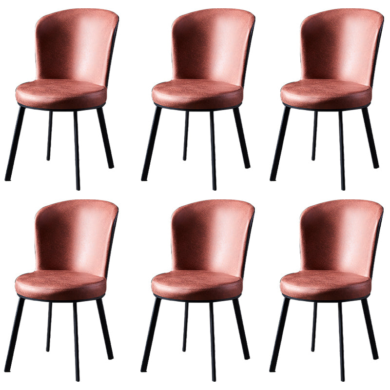 Sillas de comedor tapizadas sin brazos estilo moderno Silla de comedor con respaldo macizo (juego de 2)