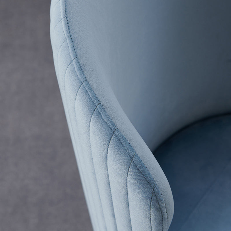 Sillas de comedor de madera Glam, sillas de comedor de terciopelo sin brazos para uso doméstico (juego de 2)