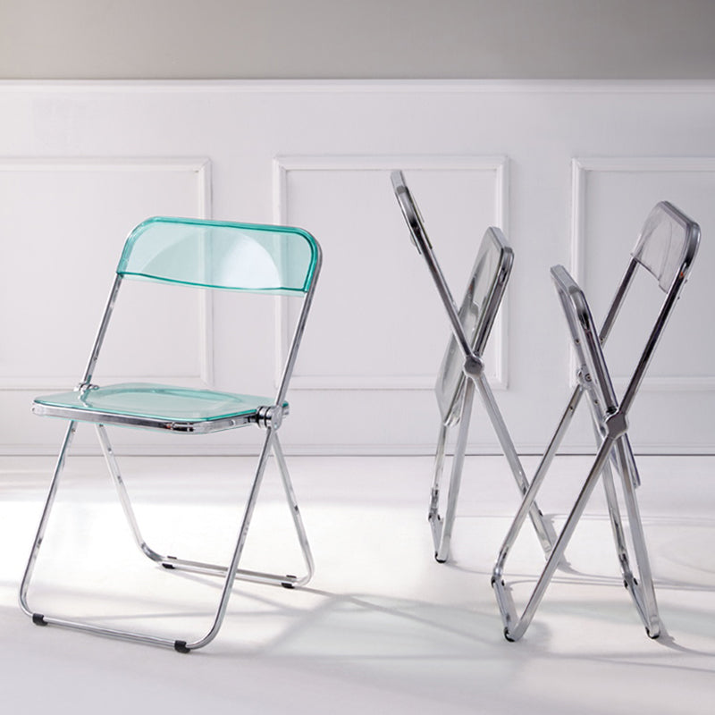Chaise d'intérieur et d'extérieur moderne en métal, chaise d'appoint de salle à manger à dossier ouvert sans accoudoirs