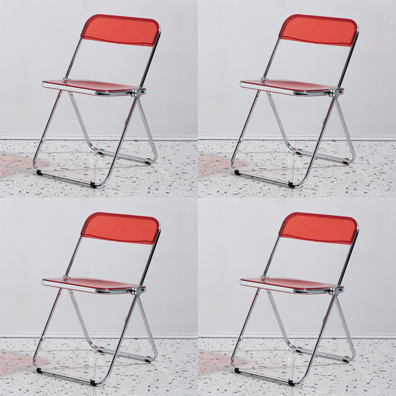Chaise d'intérieur et d'extérieur moderne en métal, chaise d'appoint de salle à manger à dossier ouvert sans accoudoirs