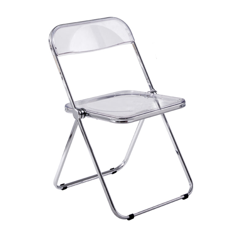Chaise d'intérieur et d'extérieur moderne en métal, chaise d'appoint de salle à manger à dossier ouvert sans accoudoirs
