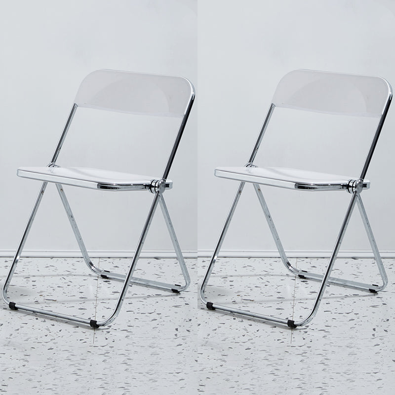 Chaise d'intérieur et d'extérieur moderne en métal, chaise d'appoint de salle à manger à dossier ouvert sans accoudoirs