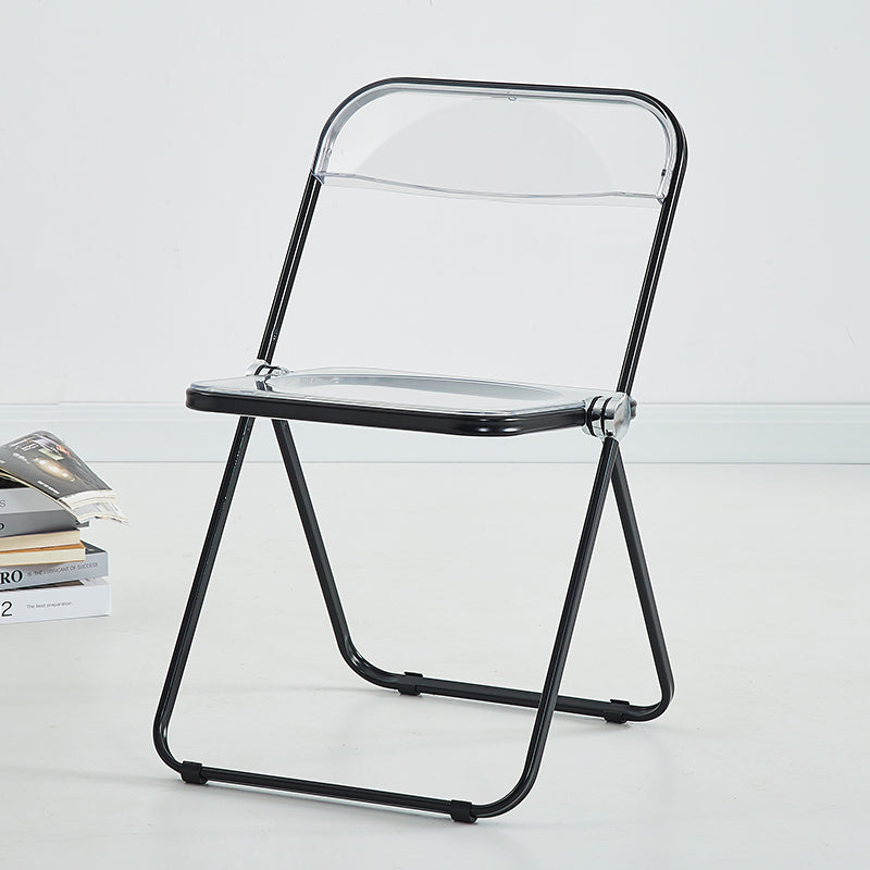 Chaise d'intérieur et d'extérieur moderne en métal, chaise d'appoint de salle à manger à dossier ouvert sans accoudoirs