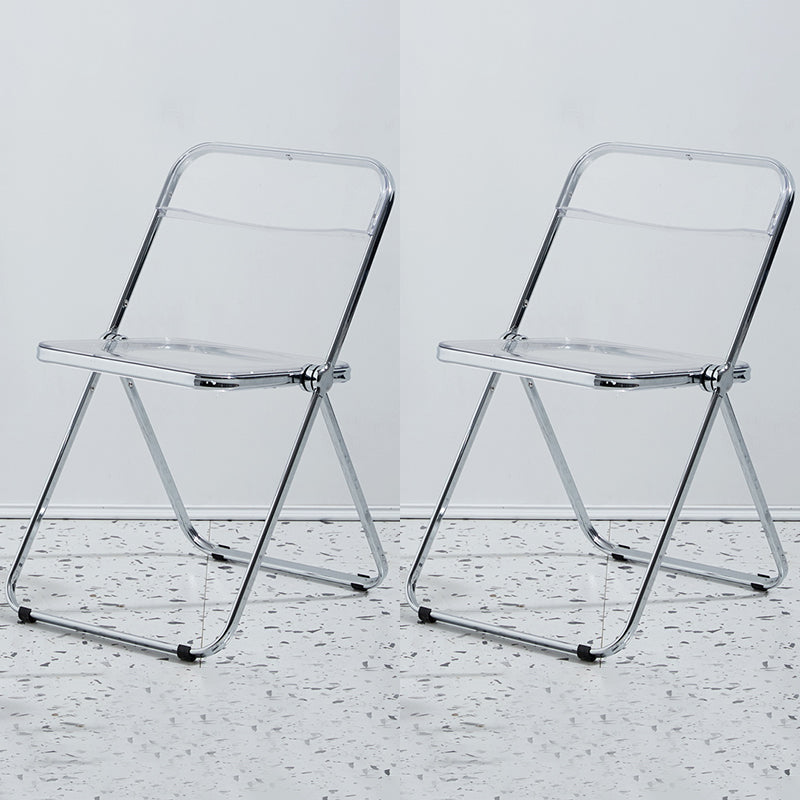 Chaise d'intérieur et d'extérieur moderne en métal, chaise d'appoint de salle à manger à dossier ouvert sans accoudoirs