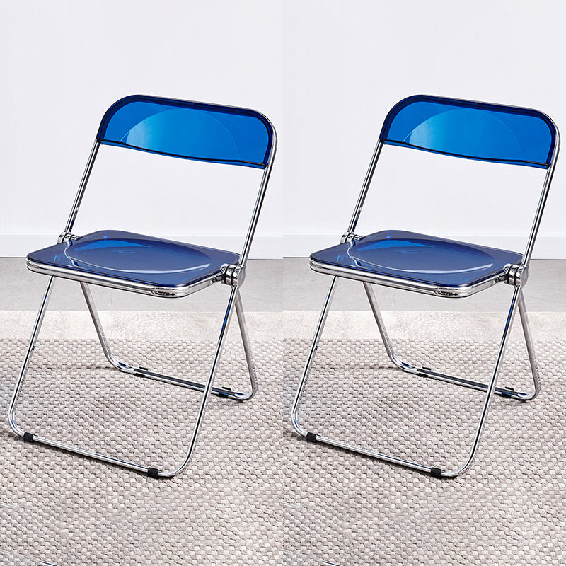 Chaise d'intérieur et d'extérieur moderne en métal, chaise d'appoint de salle à manger à dossier ouvert sans accoudoirs