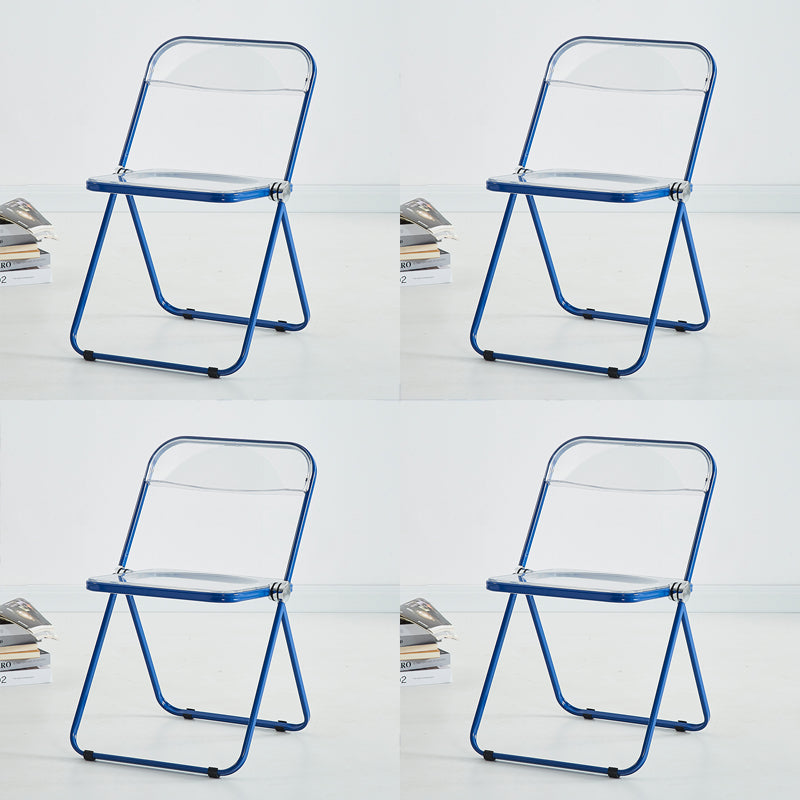 Chaise d'intérieur et d'extérieur moderne en métal, chaise d'appoint de salle à manger à dossier ouvert sans accoudoirs