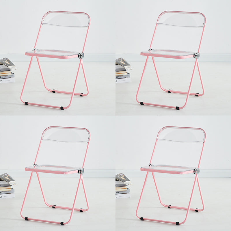 Chaise d'intérieur et d'extérieur moderne en métal, chaise d'appoint de salle à manger à dossier ouvert sans accoudoirs