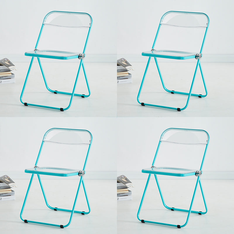 Chaise d'intérieur et d'extérieur moderne en métal, chaise d'appoint de salle à manger à dossier ouvert sans accoudoirs