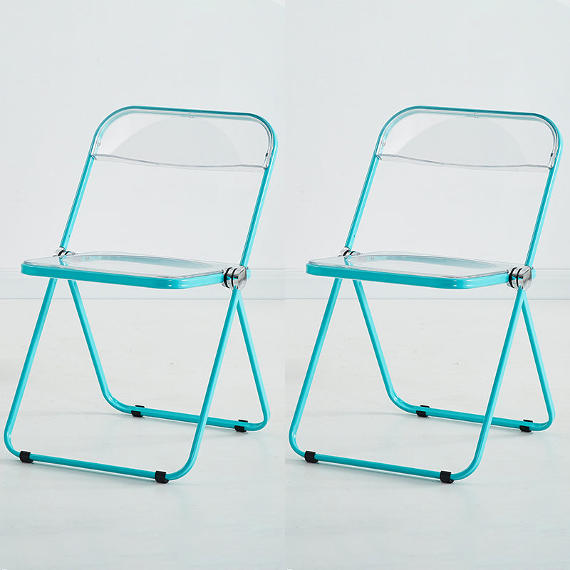 Chaise d'intérieur et d'extérieur moderne en métal, chaise d'appoint de salle à manger à dossier ouvert sans accoudoirs