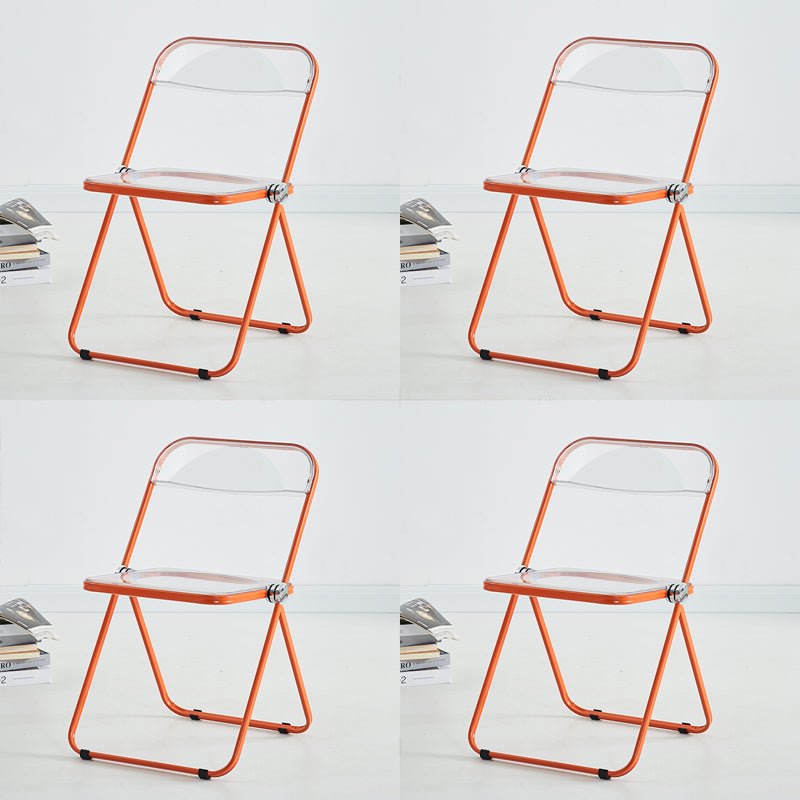 Chaise d'intérieur et d'extérieur moderne en métal, chaise d'appoint de salle à manger à dossier ouvert sans accoudoirs