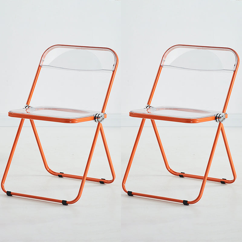 Chaise d'intérieur et d'extérieur moderne en métal, chaise d'appoint de salle à manger à dossier ouvert sans accoudoirs