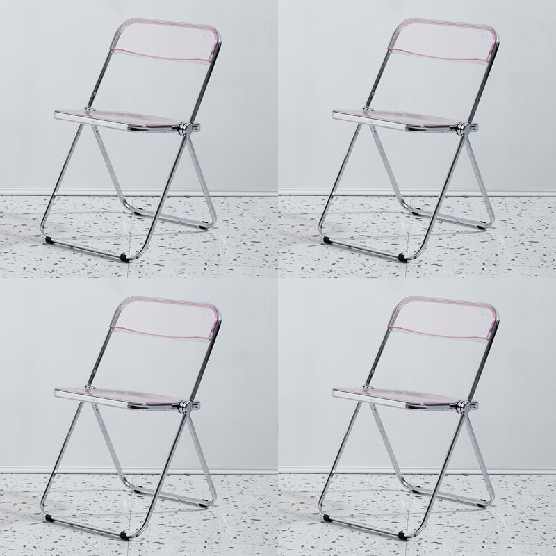 Chaise d'intérieur et d'extérieur moderne en métal, chaise d'appoint de salle à manger à dossier ouvert sans accoudoirs