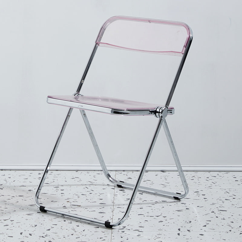 Chaise d'intérieur et d'extérieur moderne en métal, chaise d'appoint de salle à manger à dossier ouvert sans accoudoirs