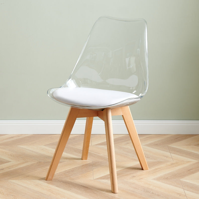 Hedendaagse Beech -houten stoel Set Solide Back Side Dining Kitchen stoelen