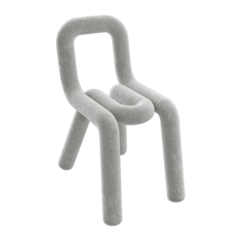 Silla lateral de terciopelo de estilo diseñador, sillas de comedor con respaldo abierto y acabado mate para el hogar
