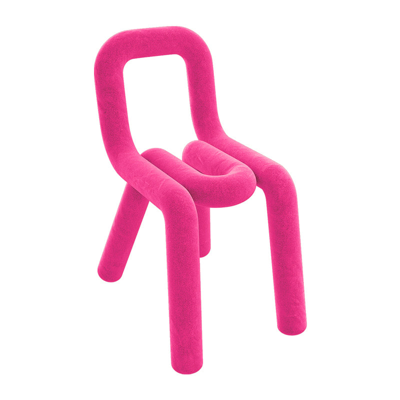 Silla lateral de terciopelo de estilo diseñador, sillas de comedor con respaldo abierto y acabado mate para el hogar