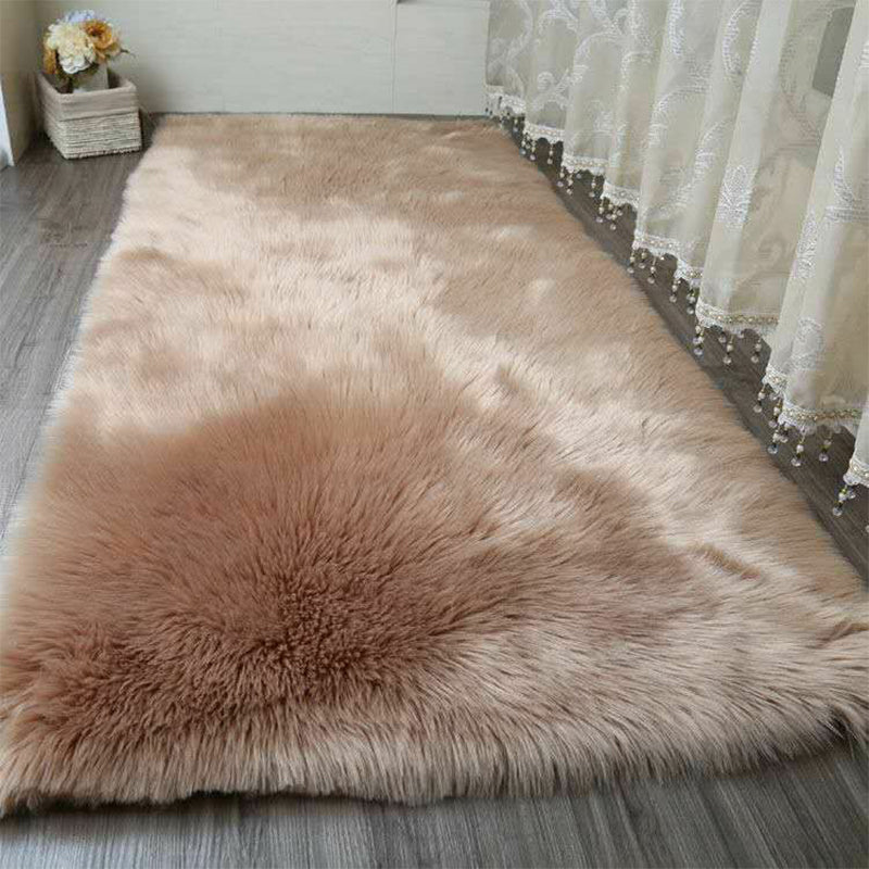 Tapis de couleur de couleur solide de tapis orange en polyester en polyester pour décoration domestique