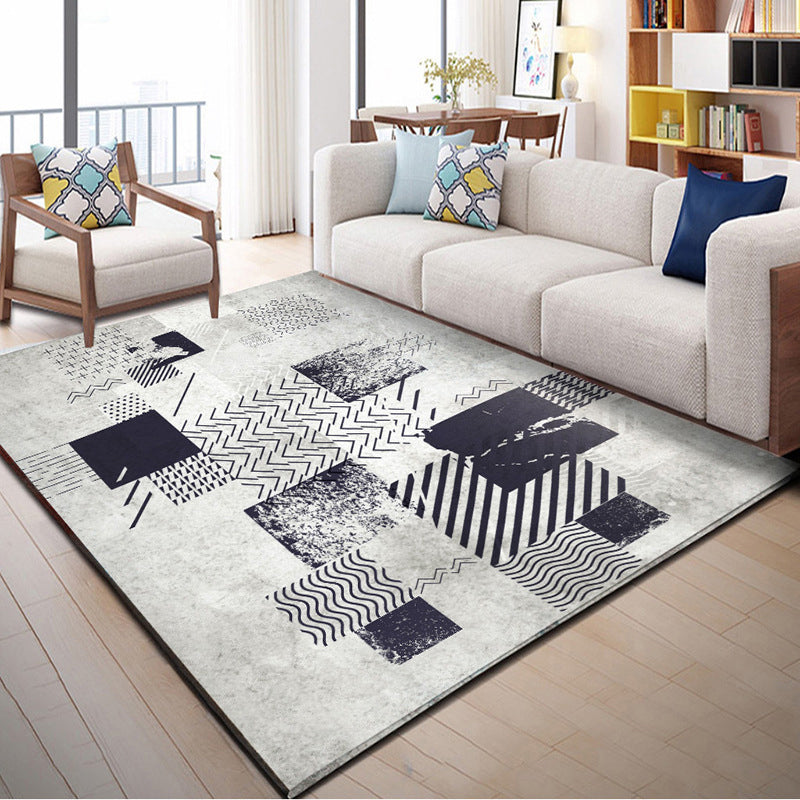 Tapis minimaliste Rapis audacieux Rattein Résumé Polyester Tapis Tacon Resier pour le salon