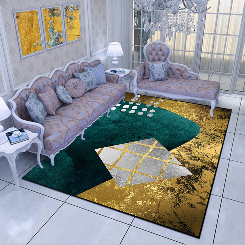 Tapis minimaliste Rapis audacieux Rattein Résumé Polyester Tapis Tacon Resier pour le salon