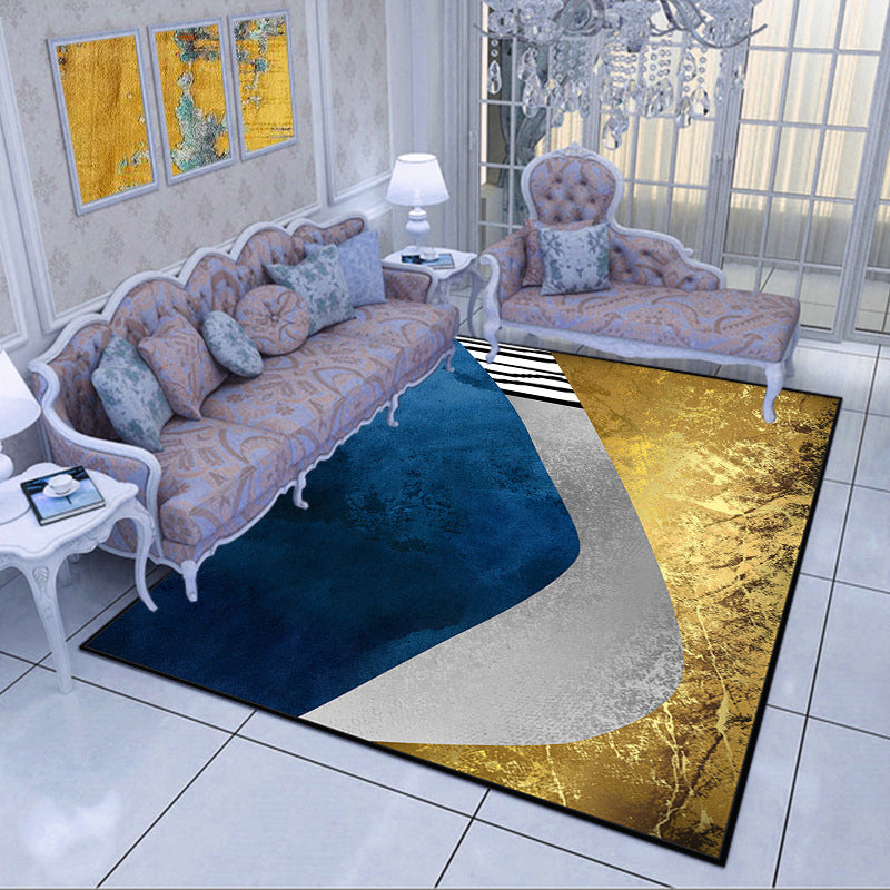 Tapis minimaliste Rapis audacieux Rattein Résumé Polyester Tapis Tacon Resier pour le salon