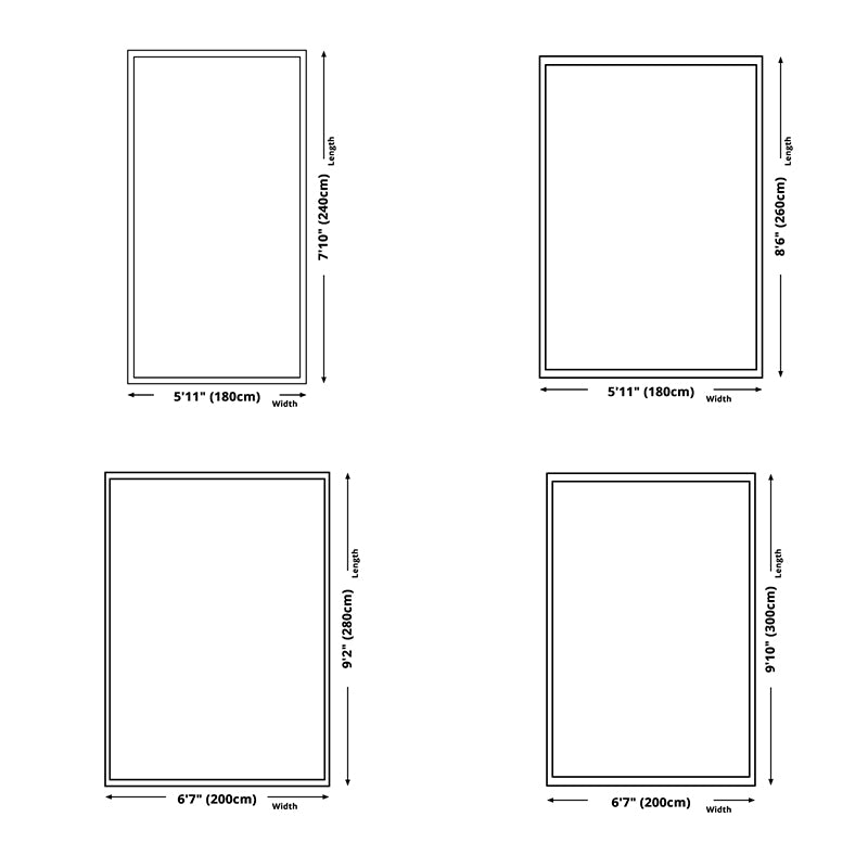 Light Navy Modern Rug Polyester Graphic Indoor Rug Non-Slip Backing Rug for Home Decor