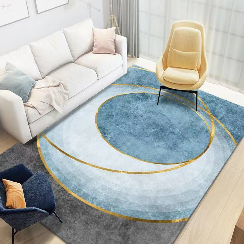 Contemporary Patchwork Rug Luxury Polyester Area Rug Stain Resistant Area Carpet for Living Room