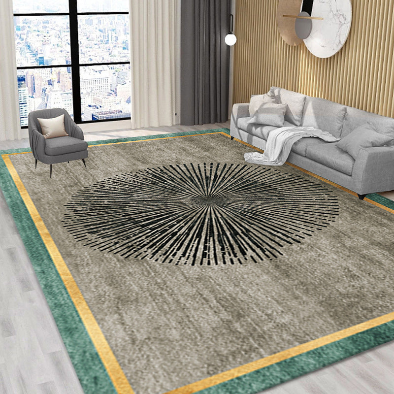 Contemporary Patchwork Rug Luxury Polyester Area Rug Stain Resistant Area Carpet for Living Room