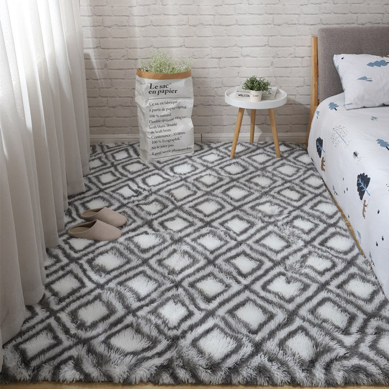 Stijlvol woonkamer tapijt pluche polyester gebied tapijt geometrisch patroon gemakkelijke tapijt kleed