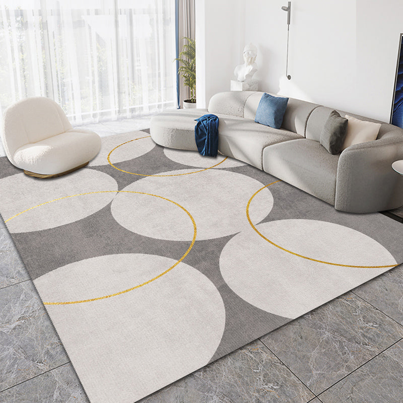 Moderne woonkamer tapijt geometrisch patroon polyester gebied tapijt niet-slip achterste backing area tapijt