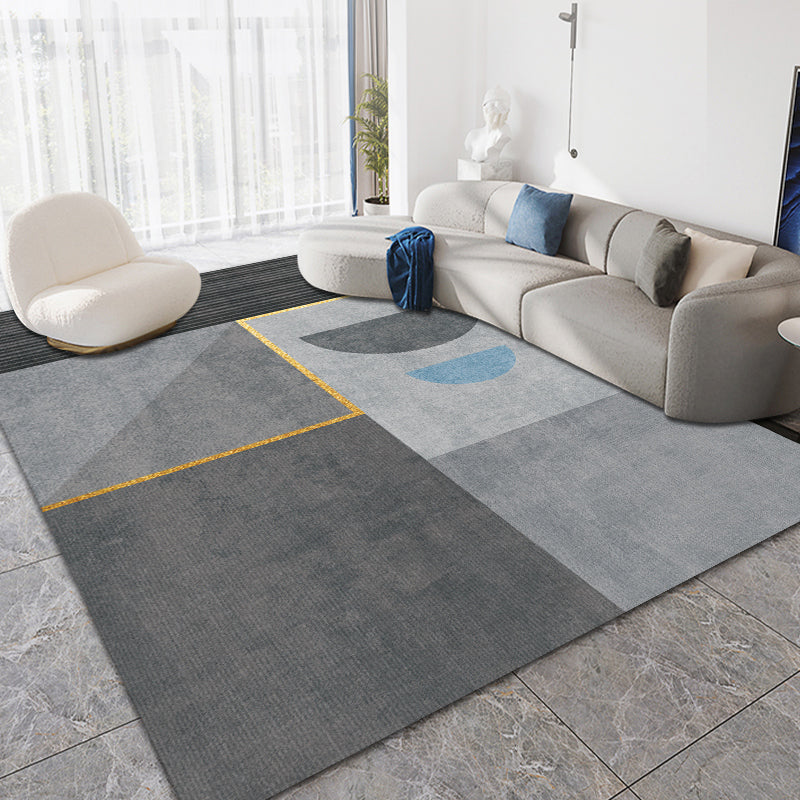 Moderne woonkamer tapijt geometrisch patroon polyester gebied tapijt niet-slip achterste backing area tapijt
