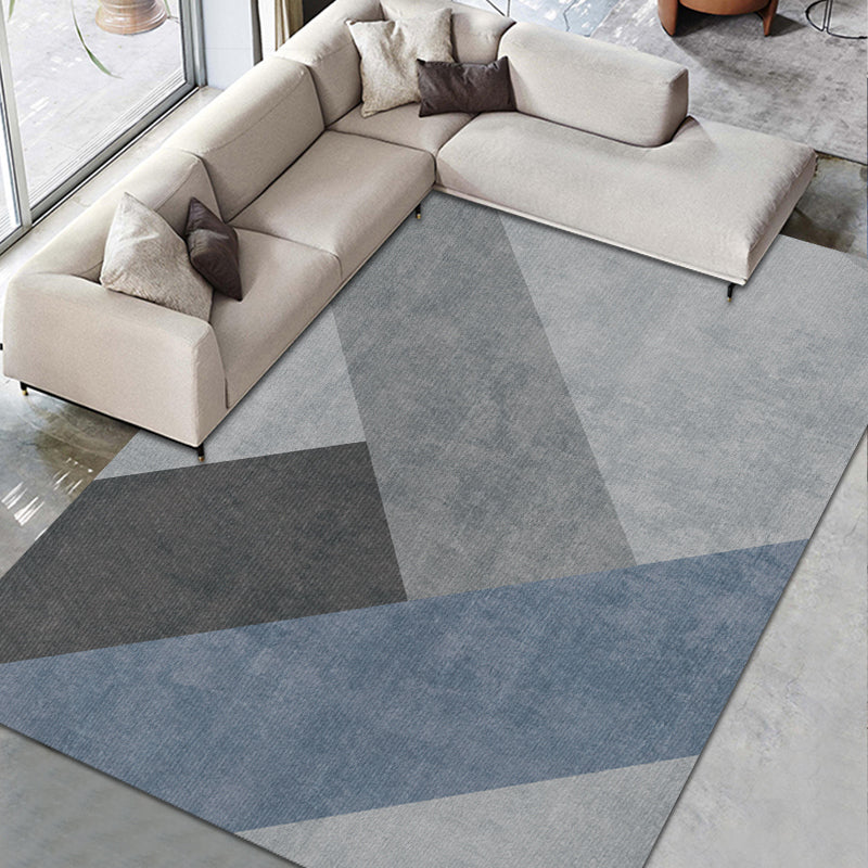Moderne woonkamer tapijt geometrisch patroon polyester gebied tapijt niet-slip achterste backing area tapijt