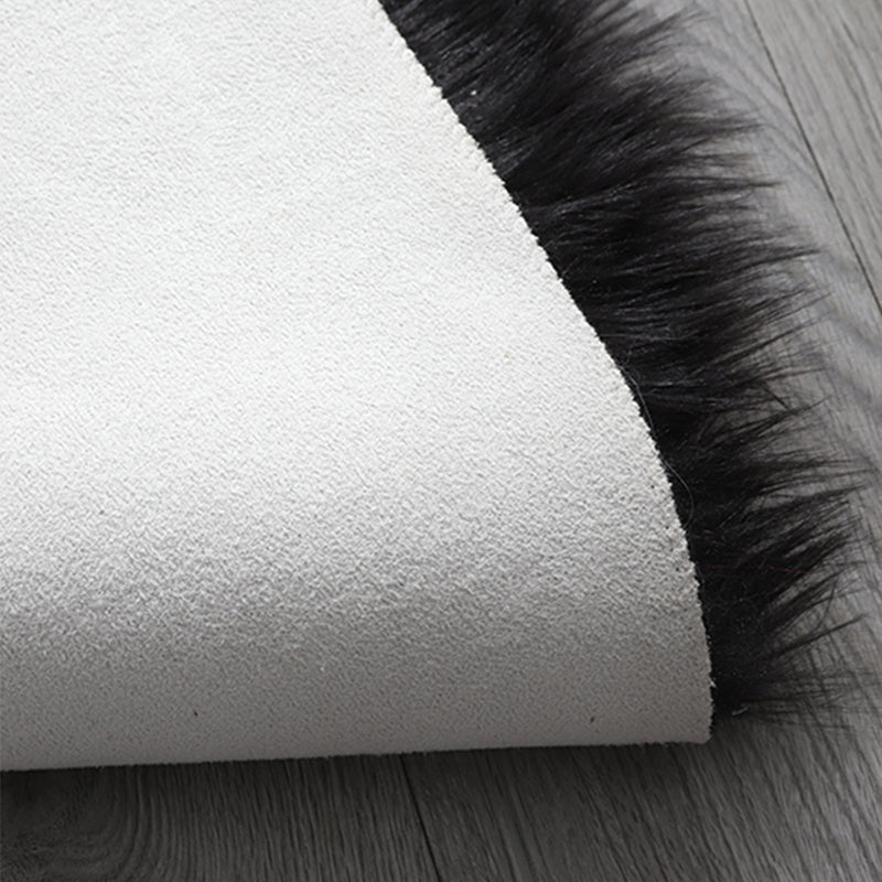 Tapis en peluche moderne blanc, couleur unie, en Polyester, résistant aux taches, pour la décoration de la maison